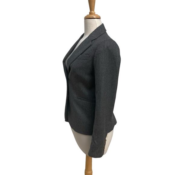 J. Crew Blazer Sz XS/S Gray Single Breasted Long Sleeve Pockets Preppy Academia - Picture 4 of 11